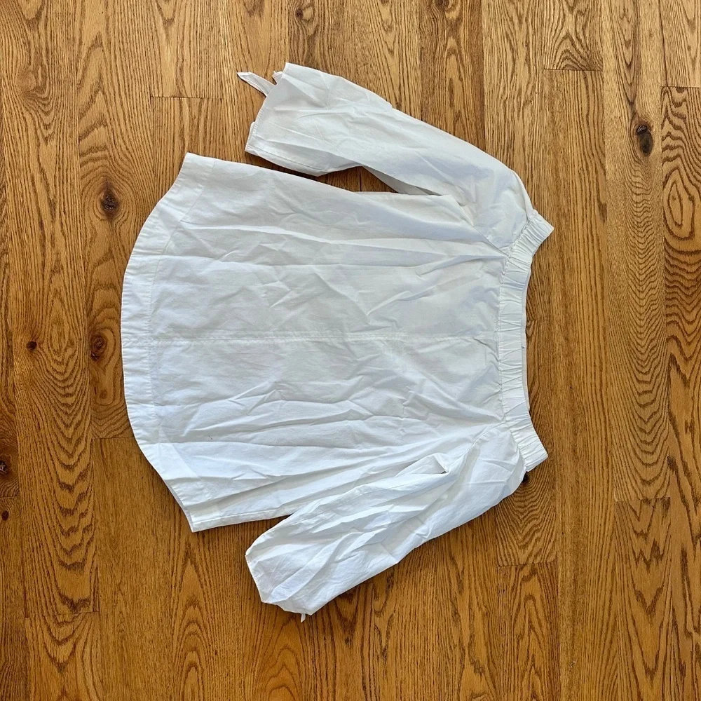 Free People White Off The Shoulder Blouse (Size XS)